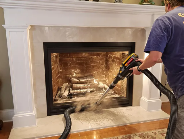 Fireplace cleaning performed by Baldwin Park Chimney Sweep in Baldwin Park, CA