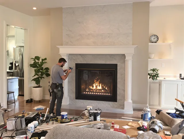 Newly installed fireplace by Baldwin Park Chimney Sweep in Baldwin Park, CA